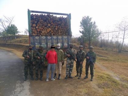 Assam Rifles troops recover smuggled timber worth Rs 96 lakh in Manipur | Assam Rifles troops recover smuggled timber worth Rs 96 lakh in Manipur