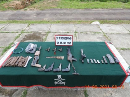 Huge cache of arms, ammunition recovered in Manipur's Imphal | Huge cache of arms, ammunition recovered in Manipur's Imphal