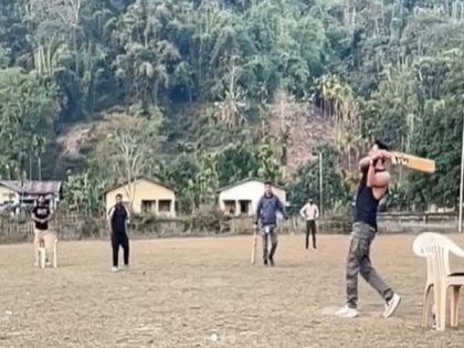 Ayushmann Khurrana breaks boredom amid movie shoot in Assam, plays cricket with crew | Ayushmann Khurrana breaks boredom amid movie shoot in Assam, plays cricket with crew