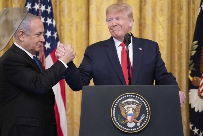Trump announces Mideast peace plan backing Israel (2nd Ld) | Trump announces Mideast peace plan backing Israel (2nd Ld)