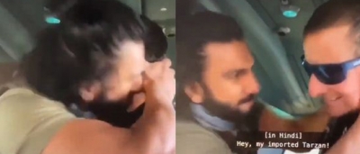 Netizens roast Ranveer Singh for kissing Bear Grylls | Netizens roast Ranveer Singh for kissing Bear Grylls