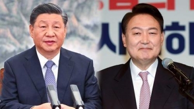 Yoon urges Xi to cooperate closely for N.Korean denuclearization | Yoon urges Xi to cooperate closely for N.Korean denuclearization