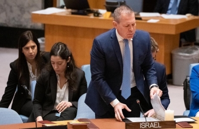 Israel's UN envoy walks out of Security Council meeting in protest | Israel's UN envoy walks out of Security Council meeting in protest
