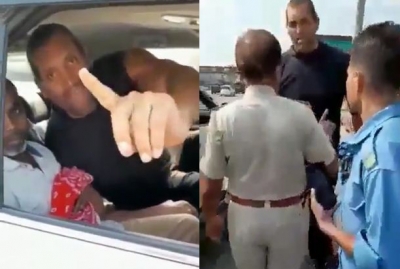 Former WWE star Khali caught in video argiung with toll plaza staff | Former WWE star Khali caught in video argiung with toll plaza staff Former WWE star Khali caught in video argiung with toll plaza staff | Former WWE star Khali caught in video argiung with toll plaza staff