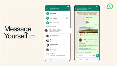 WhatsApp to launch 'Message Yourself' feature in India | WhatsApp to launch 'Message Yourself' feature in India