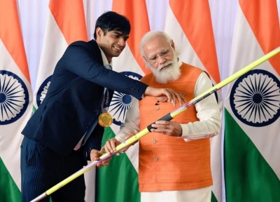 Neeraj Chopra thanks PM Modi for congratulatory message on breaching 90m mark | Neeraj Chopra thanks PM Modi for congratulatory message on breaching 90m mark Neeraj Chopra thanks PM Modi for congratulatory message on breaching 90m mark | Neeraj Chopra thanks PM Modi for congratulatory message on breaching 90m mark