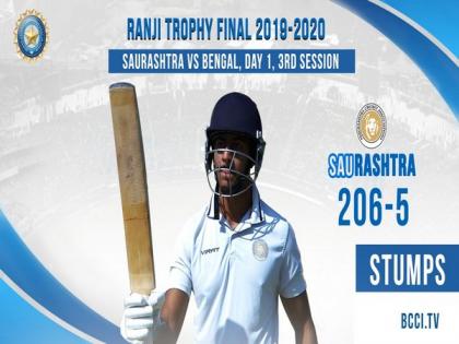 Ranji Trophy Final: Saurashtra end day one at 206/5 | Ranji Trophy Final: Saurashtra end day one at 206/5