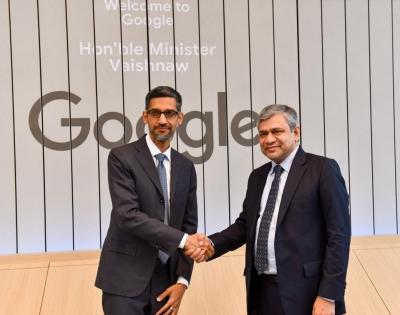 Vaishnaw meets Pichai at Google HQ, discusses India Stack | Vaishnaw meets Pichai at Google HQ, discusses India Stack