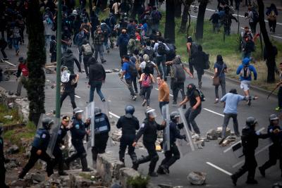March against police brutality turns violent in Mexico City | March against police brutality turns violent in Mexico City