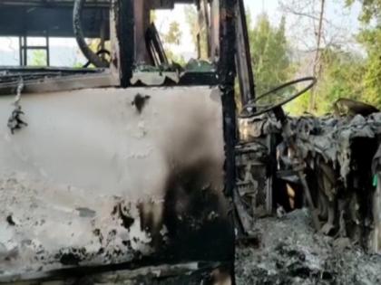 AP: Maoist set passenger bus on fire in Chinturu; no casualties reported | AP: Maoist set passenger bus on fire in Chinturu; no casualties reported