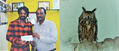 Surya Tej to adopt Great Indian Horned Owl at Hyderabad Zoo | Surya Tej to adopt Great Indian Horned Owl at Hyderabad Zoo