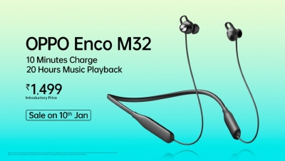 OPPO Enco M32 neckband-style earphones launched in India | OPPO Enco M32 neckband-style earphones launched in India