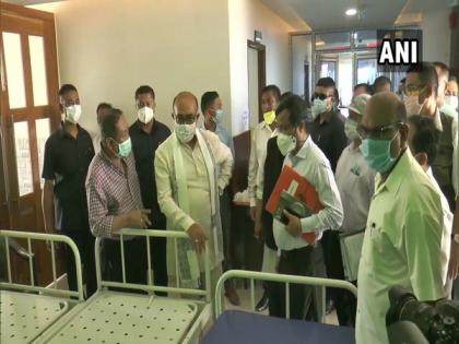Combating COVID-19: Manipur CM, Health Minister inspects work going on at UNACCO School | Combating COVID-19: Manipur CM, Health Minister inspects work going on at UNACCO School