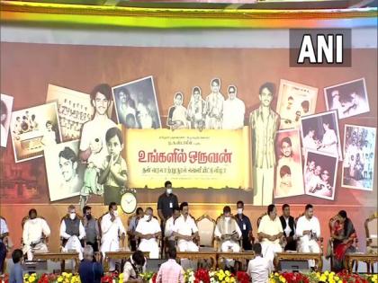 Chennai: Rahul Gandhi releases TN CM MK Stalin's autobiography 'Ungalil Oruvan' | Chennai: Rahul Gandhi releases TN CM MK Stalin's autobiography 'Ungalil Oruvan'