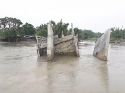 Bridge collapses in Bihar's Kishanganj following rise in water levels of Kankai river | Bridge collapses in Bihar's Kishanganj following rise in water levels of Kankai river