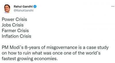 PM Modi's 8 years of 'misgovernance' is case study on how to ruin economies: Rahul | PM Modi's 8 years of 'misgovernance' is case study on how to ruin economies: Rahul