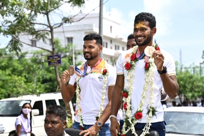 Rousing welcome given to Odisha hockey stars in home district | Rousing welcome given to Odisha hockey stars in home district