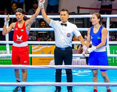 Women's World Boxing C'ships: Nikhat starts with a bang; Sakshi, Nupur and Preeti also advance (2nd lead) | Women's World Boxing C'ships: Nikhat starts with a bang; Sakshi, Nupur and Preeti also advance (2nd lead)