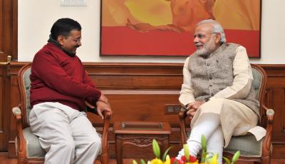 PM Modi not in Delhi on Kejriwal's swearing-in day (Lead) | PM Modi not in Delhi on Kejriwal's swearing-in day (Lead)