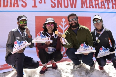 Shashwat Rao wins Snow Marathon in Lahaul, Dolma Tenzin first among women | Shashwat Rao wins Snow Marathon in Lahaul, Dolma Tenzin first among women