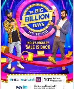 Flipkart, Paytm offer instant caskback during 'Big Billion Days' | Flipkart, Paytm offer instant caskback during 'Big Billion Days'