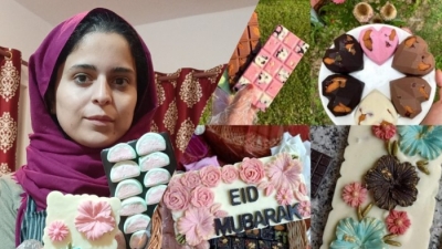 Srinagar's Afshana Feroze winning hearts with her flower-shaped chocolates | Srinagar's Afshana Feroze winning hearts with her flower-shaped chocolates Srinagar's Afshana Feroze winning hearts with her flower-shaped chocolates | Srinagar's Afshana Feroze winning hearts with her flower-shaped chocolates