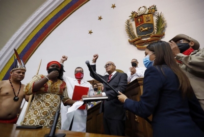 Pro-govt lawmaker re-elected president of Venezuelan National Assembly | Pro-govt lawmaker re-elected president of Venezuelan National Assembly