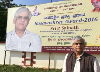 Journalist P. Sainath returns award given by rape accused seer | Journalist P. Sainath returns award given by rape accused seer