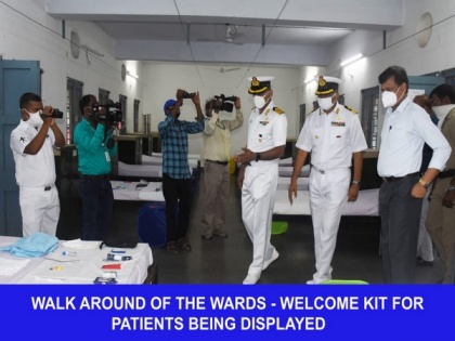 150 bed COVID care facility established by Indian Navy at Odisha's Khurda district | 150 bed COVID care facility established by Indian Navy at Odisha's Khurda district