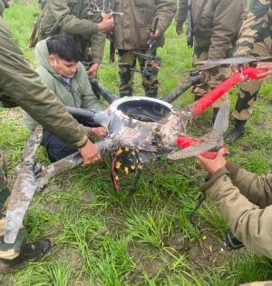 Heroin-carrying hexacopter drone shot down in Punjab | Heroin-carrying hexacopter drone shot down in Punjab