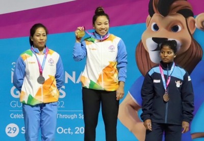 National Games: In a battle of Manipuris, Mirabai pips Sanjita for 49kg weightlifting gold | National Games: In a battle of Manipuris, Mirabai pips Sanjita for 49kg weightlifting gold