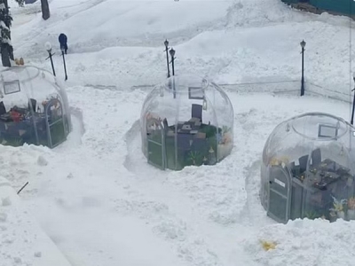 India's first glass igloo restaurant come up in J&K's Gulmarg | India's first glass igloo restaurant come up in J&K's Gulmarg