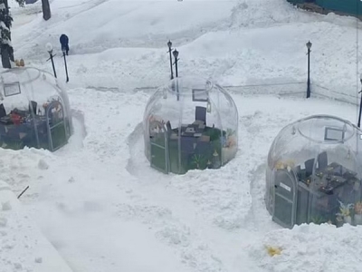 India's first glass igloo restaurant come up in J&K's Gulmarg | India's first glass igloo restaurant come up in J&K's Gulmarg India's first glass igloo restaurant come up in J&K's Gulmarg | India's first glass igloo restaurant come up in J&K's Gulmarg