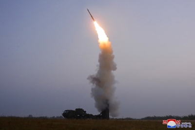 N.Korea test-fires new anti-aircraft missile | N.Korea test-fires new anti-aircraft missile