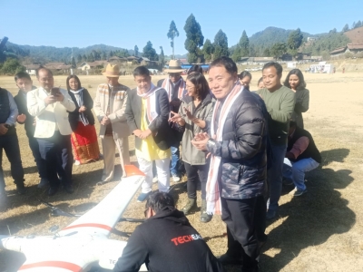 Drone carries medicines to Arunachal's remote areas | Drone carries medicines to Arunachal's remote areas