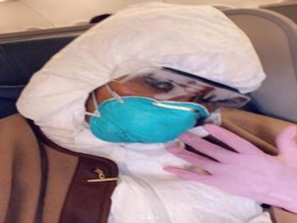 Naomi Campbell spotted donning hazmat suit at airport amid coronavirus scare | Naomi Campbell spotted donning hazmat suit at airport amid coronavirus scare Naomi Campbell spotted donning hazmat suit at airport amid coronavirus scare | Naomi Campbell spotted donning hazmat suit at airport amid coronavirus scare