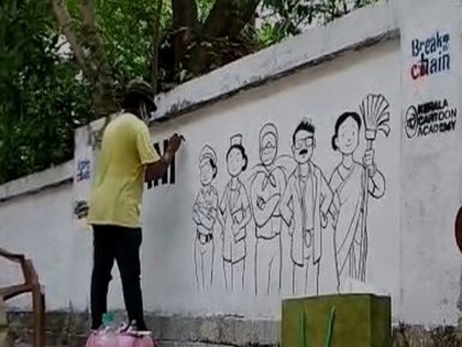 Kerala Cartoon Academy salutes nurses through wall art in Thrissur which reported India's first COVID-19 case | Kerala Cartoon Academy salutes nurses through wall art in Thrissur which reported India's first COVID-19 case