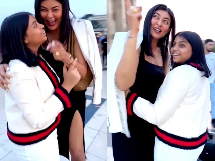 On Alisah's first trip to Paris, Sushmita and her 'shona' dance in front of Eiffel Tower | On Alisah's first trip to Paris, Sushmita and her 'shona' dance in front of Eiffel Tower