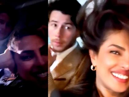 Nick Jonas fixes wifey Priyanka's ponytail as they head back home after tennis match | Nick Jonas fixes wifey Priyanka's ponytail as they head back home after tennis match