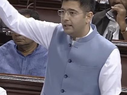 AAP MP Raghav Chadha suspended from RS by Chairman Dhankhar | AAP MP Raghav Chadha suspended from RS by Chairman Dhankhar