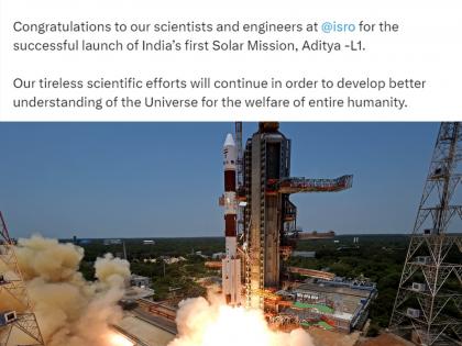 PM Modi congratulates ISRO on successful launch of India's solar mission | PM Modi congratulates ISRO on successful launch of India's solar mission PM Modi congratulates ISRO on successful launch of India's solar mission | PM Modi congratulates ISRO on successful launch of India's solar mission