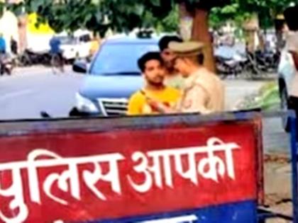 Two Lucknow cops suspended for misbehaving with youth | Two Lucknow cops suspended for misbehaving with youth Two Lucknow cops suspended for misbehaving with youth | Two Lucknow cops suspended for misbehaving with youth