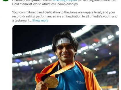 Nadda congratulates Neeraj Chopra for winning gold at World Athletics Championships | Nadda congratulates Neeraj Chopra for winning gold at World Athletics Championships
