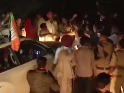 Villagers attack BJP's Jan Ashirwad Yatra in MP's Neemuch | Villagers attack BJP's Jan Ashirwad Yatra in MP's Neemuch
