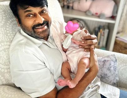 Chiranjeevi smiles holding newborn granddaughter on bday, Ram Charan shares pic | Chiranjeevi smiles holding newborn granddaughter on bday, Ram Charan shares pic Chiranjeevi smiles holding newborn granddaughter on bday, Ram Charan shares pic | Chiranjeevi smiles holding newborn granddaughter on bday, Ram Charan shares pic
