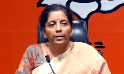 Sitharaman lays foundation stone for Khadi workers' shed in Andhra village | Sitharaman lays foundation stone for Khadi workers' shed in Andhra village