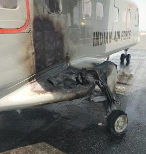 IAF aircraft aborts take-off as tyre deflates | IAF aircraft aborts take-off as tyre deflates