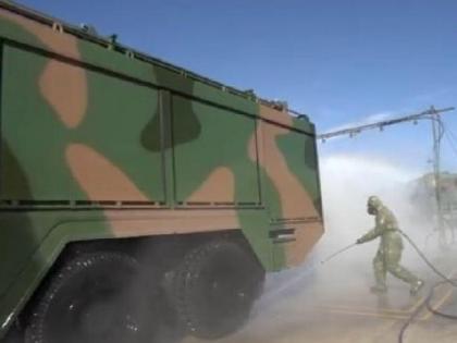 China's Xinjiang Armed Police Corps carry out anti-nuclear, biological, chemical combat drills | China's Xinjiang Armed Police Corps carry out anti-nuclear, biological, chemical combat drills