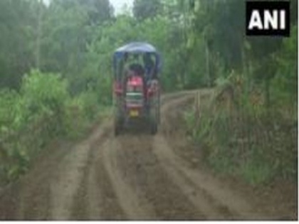 Construction work underway on road to boxer Lovlina Borgohain's residence in Golaghat district | Construction work underway on road to boxer Lovlina Borgohain's residence in Golaghat district