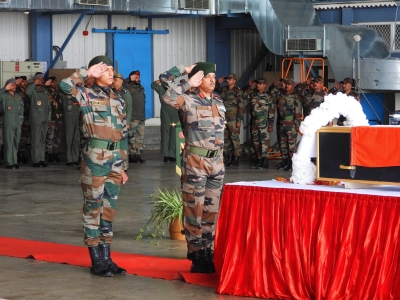 Army bids adieu to pilot killed in Arunachal chopper crash | Army bids adieu to pilot killed in Arunachal chopper crash